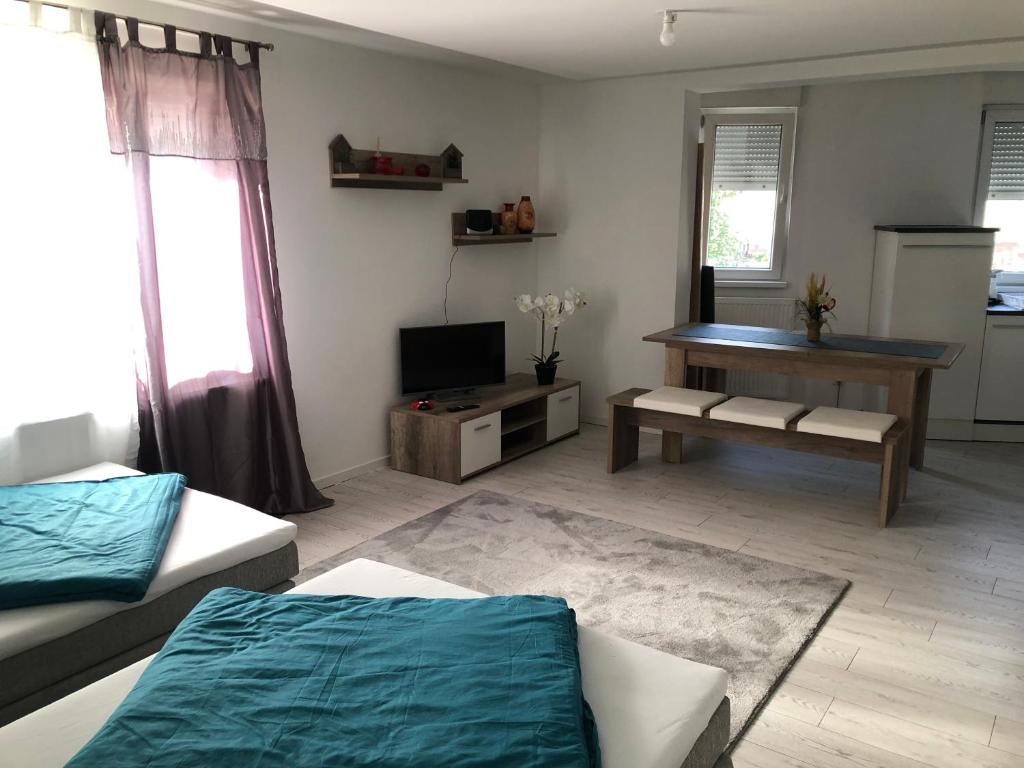TV a/nebo společenská místnost v ubytování Appartement Willa chez willi
