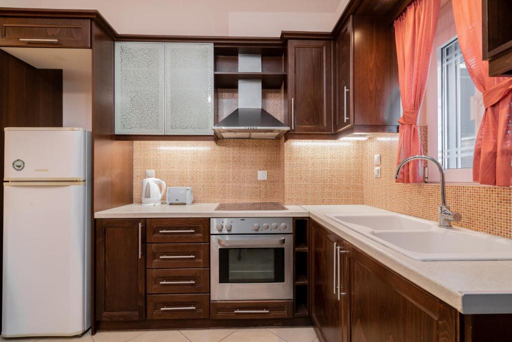 Kuchyň nebo kuchyňský kout v ubytování Taso's Modern House!