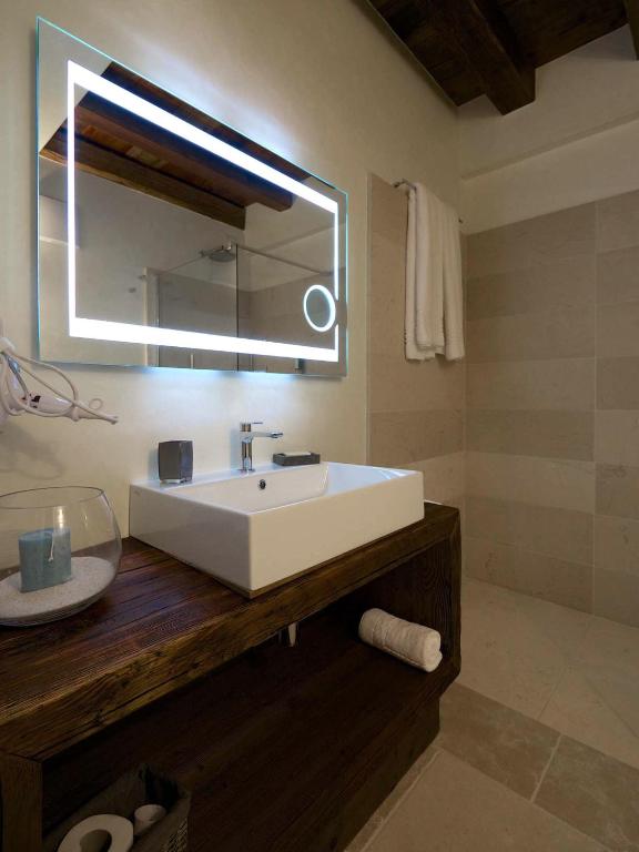 Koupelna v ubytování Hotel Antica Abbazia