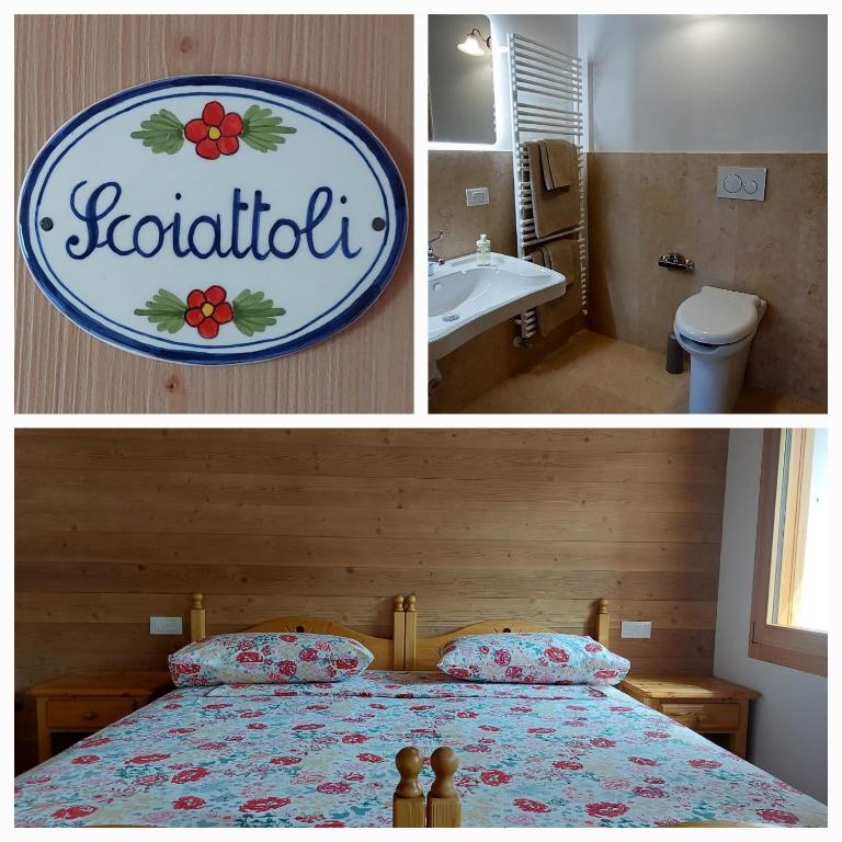 Łóżko lub łóżka w pokoju w obiekcie Agriturismo l'Eremo