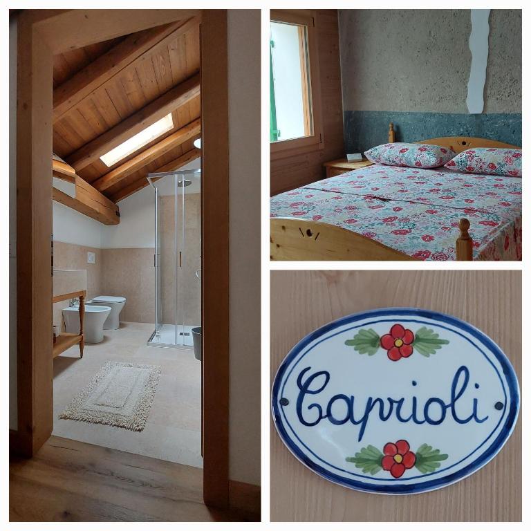 Łóżko lub łóżka w pokoju w obiekcie Agriturismo l'Eremo