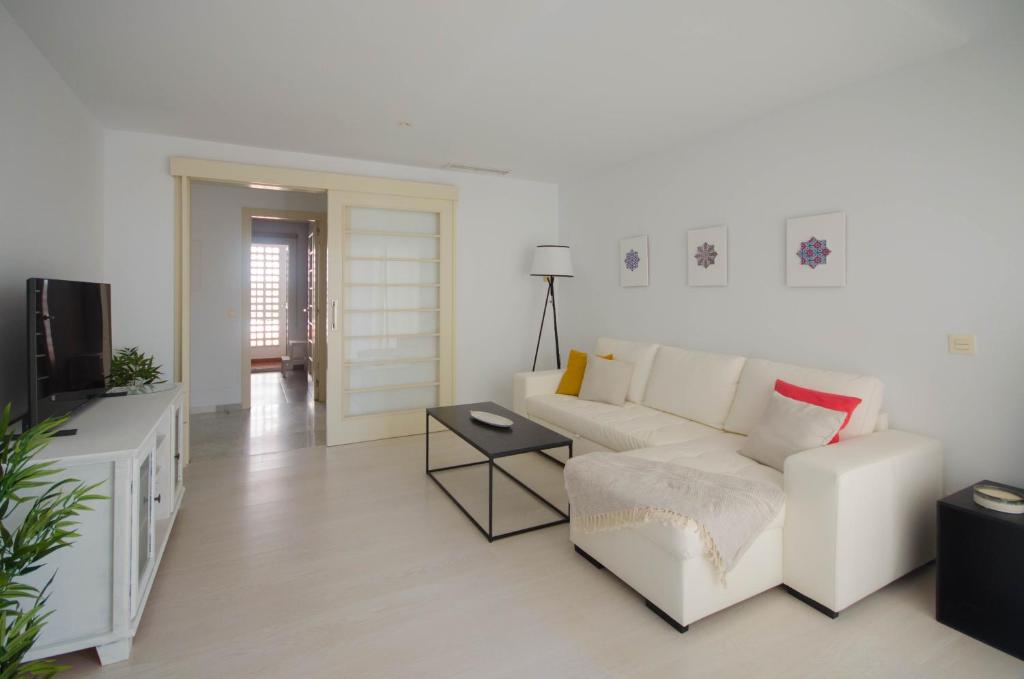 TV a/nebo společenská místnost v ubytování Apartamento Valle Romano