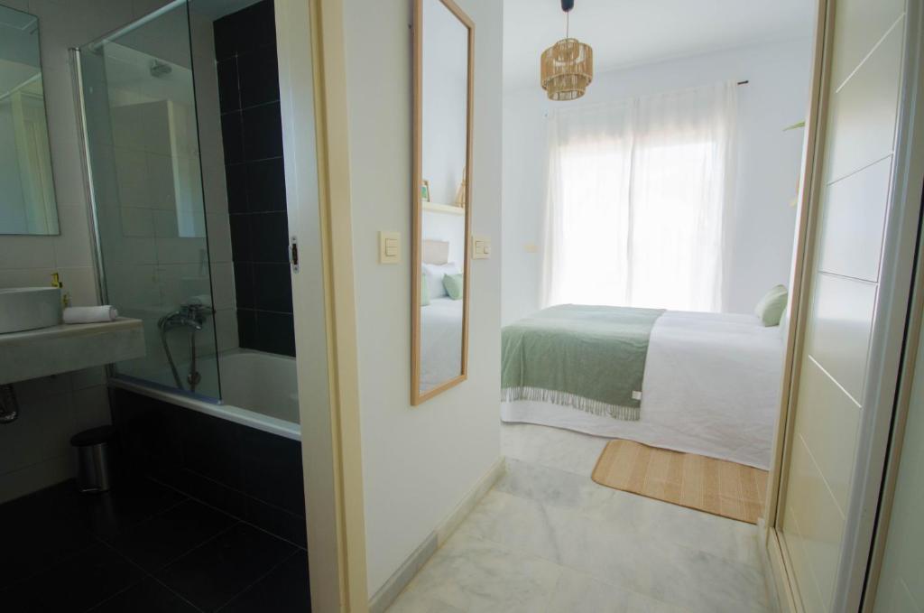 Postel nebo postele na pokoji v ubytování Apartamento Valle Romano