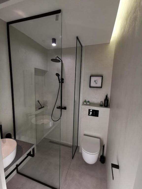 Koupelna v ubytování Moderni apartman Tina