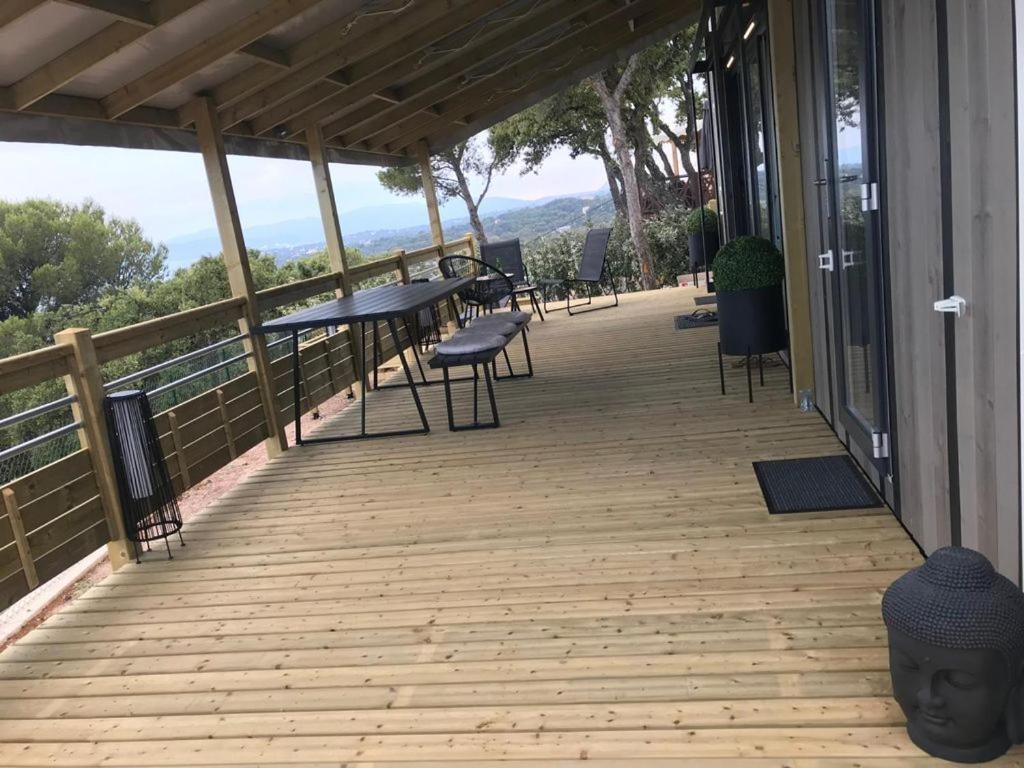 Balkón nebo terasa v ubytování Mobil Home Vue sur Mer - Racine 03
