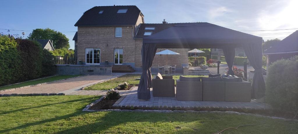 Zahrada ubytování B&B La Bouverie HF