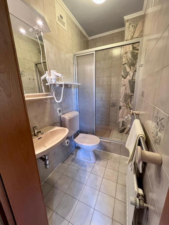 Koupelna v ubytování Pension Lambrecht