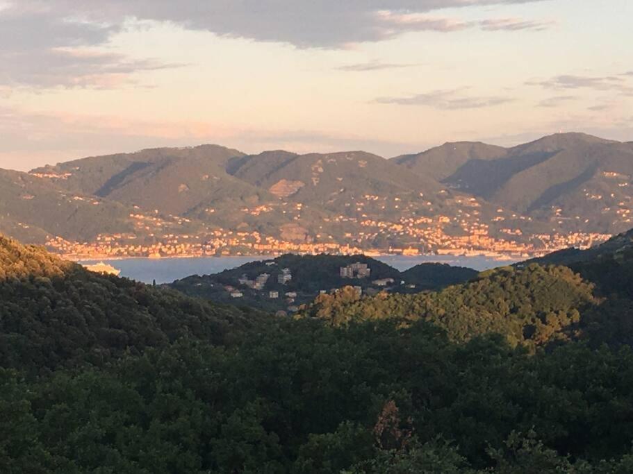 vista su una catena montuosa con una città in lontananza di #2 Cinque Terre, Tuscany, Liguria, Lerici a Lerici