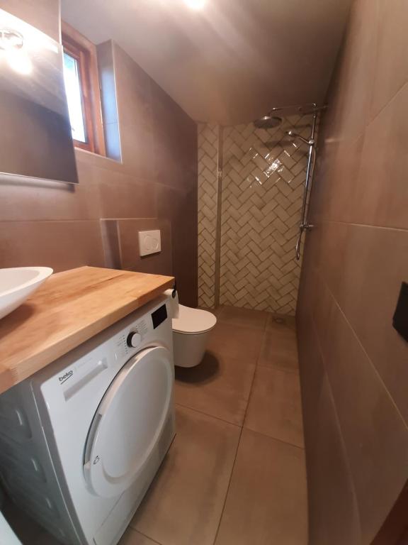 Koupelna v ubytování Appartement Voorhuis en chalet Klein Waterland