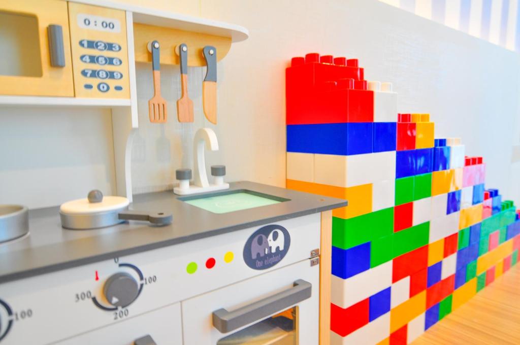 Kuchyň nebo kuchyňský kout v ubytování The S Block Condotel