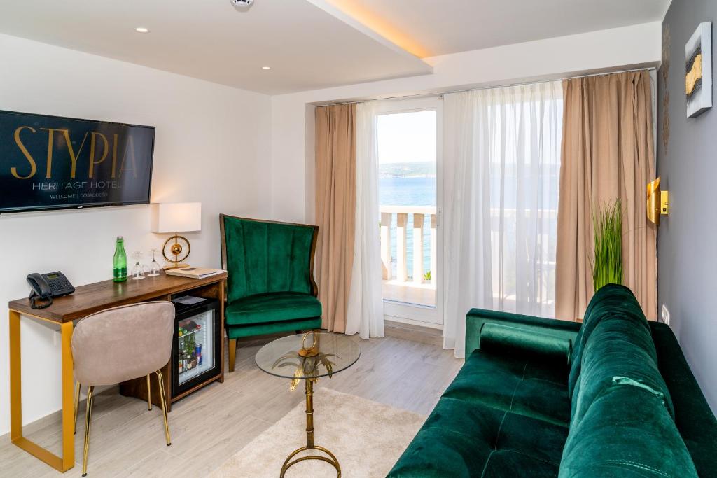 Posezení v ubytování Heritage Hotel Stypia