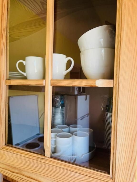 Príslušenstvo na prípravu kávy alebo čaju v ubytovaní Appartement Entre ville et nature