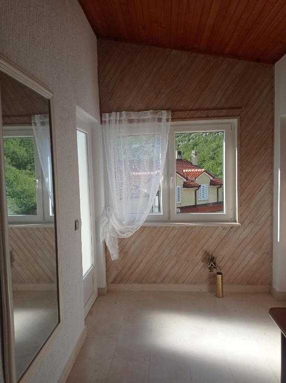 Posteľ alebo postele v izbe v ubytovaní Panoramico apartment, private jacuzzi