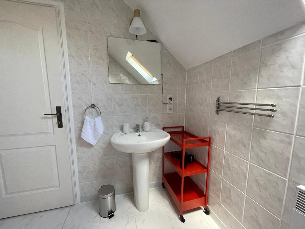Kúpeľňa v ubytovaní Gîte Gold - La Ferme Delaunay