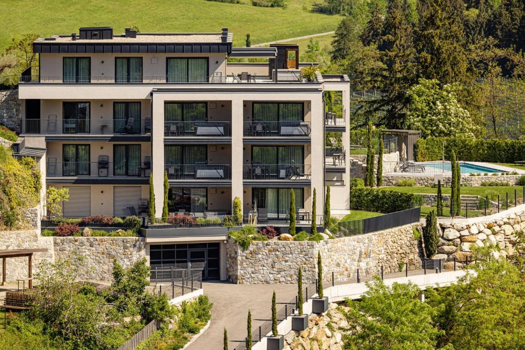 an aerial view of a house at Panorama Residence Saltauserhof Resort in Saltusio