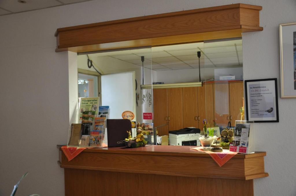 Kuchyň nebo kuchyňský kout v ubytování Hotel Elxleben