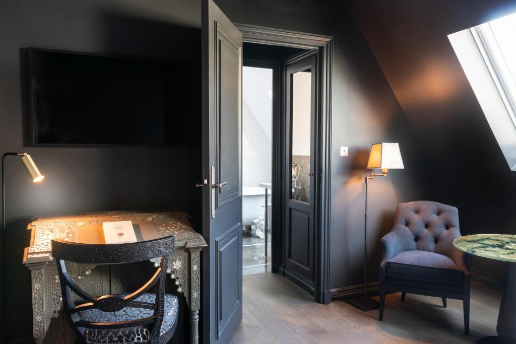 Posezení v ubytování Hotel de Montesquieu