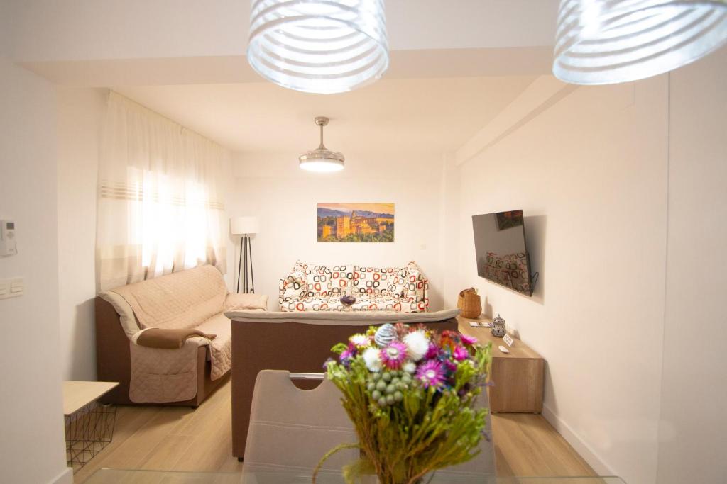 TV a/nebo společenská místnost v ubytování Casa Candy