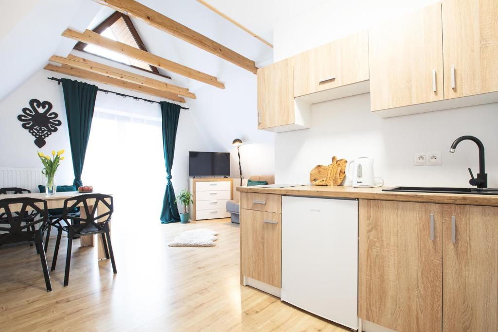 Kuchyňa alebo kuchynka v ubytovaní Apartamenty u Nosa