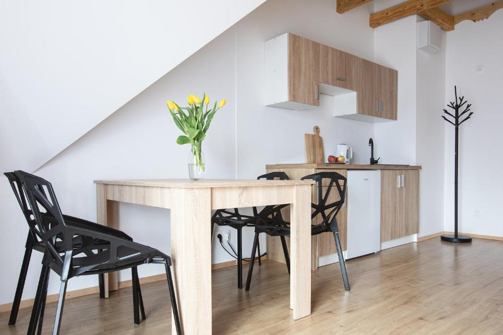 Kuchyňa alebo kuchynka v ubytovaní Apartamenty u Nosa