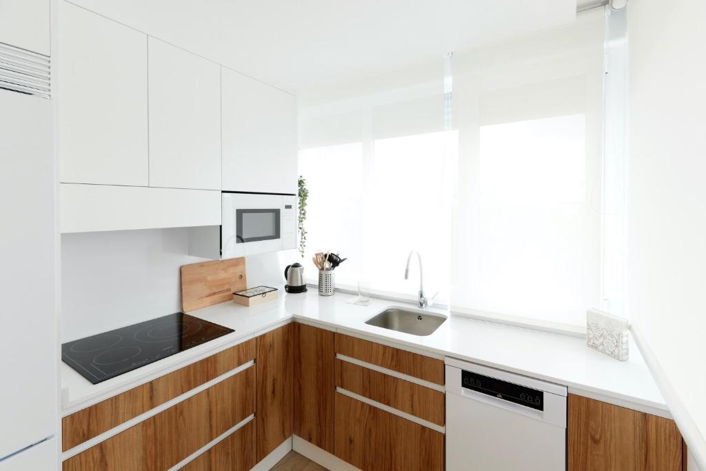 Kuchyň nebo kuchyňský kout v ubytování Precioso Loft zona Santiago Bernabéu Madrid