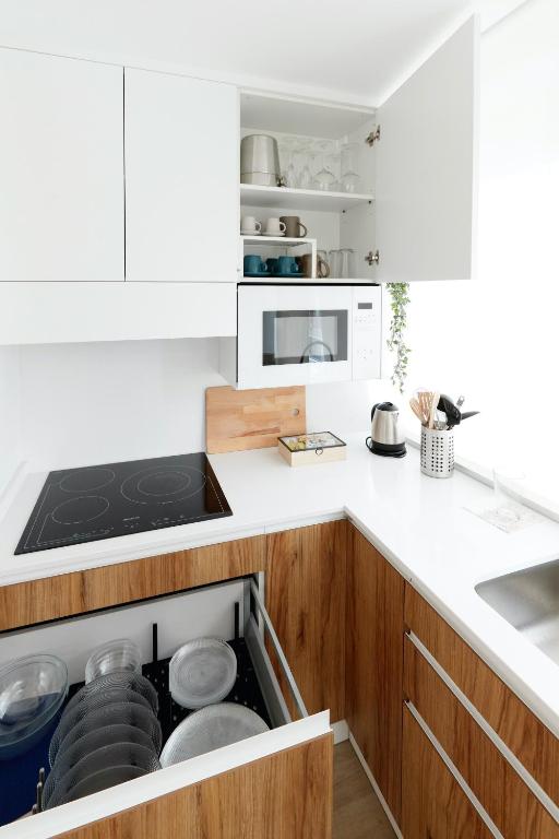 Kuchyň nebo kuchyňský kout v ubytování Precioso Loft zona Santiago Bernabéu Madrid