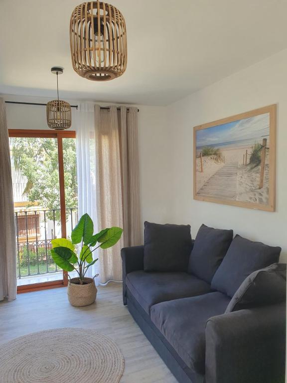 Posezení v ubytování Lovely Apartment in Denia; El Patio