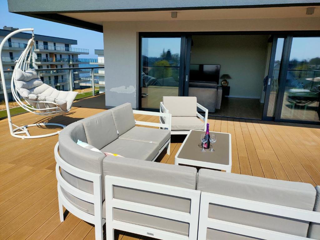 Balkón alebo terasa v ubytovaní AURA Delux Seaside