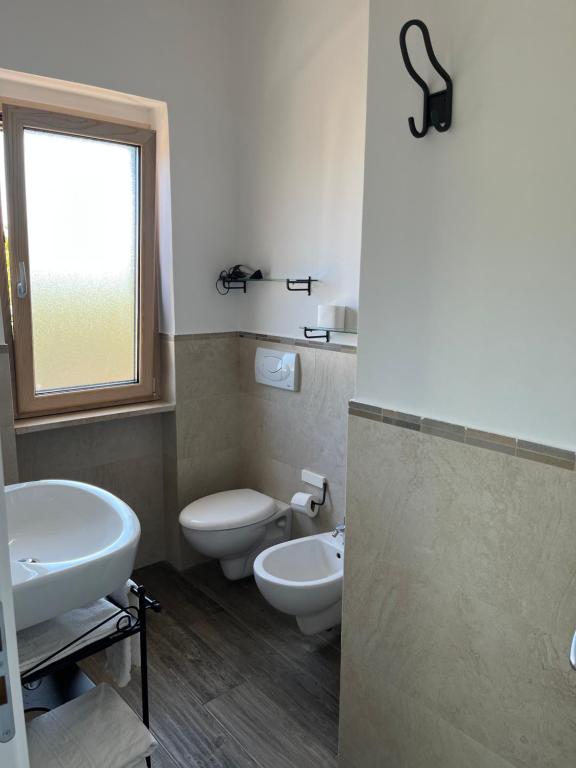 Koupelna v ubytování B&B Le Cicale