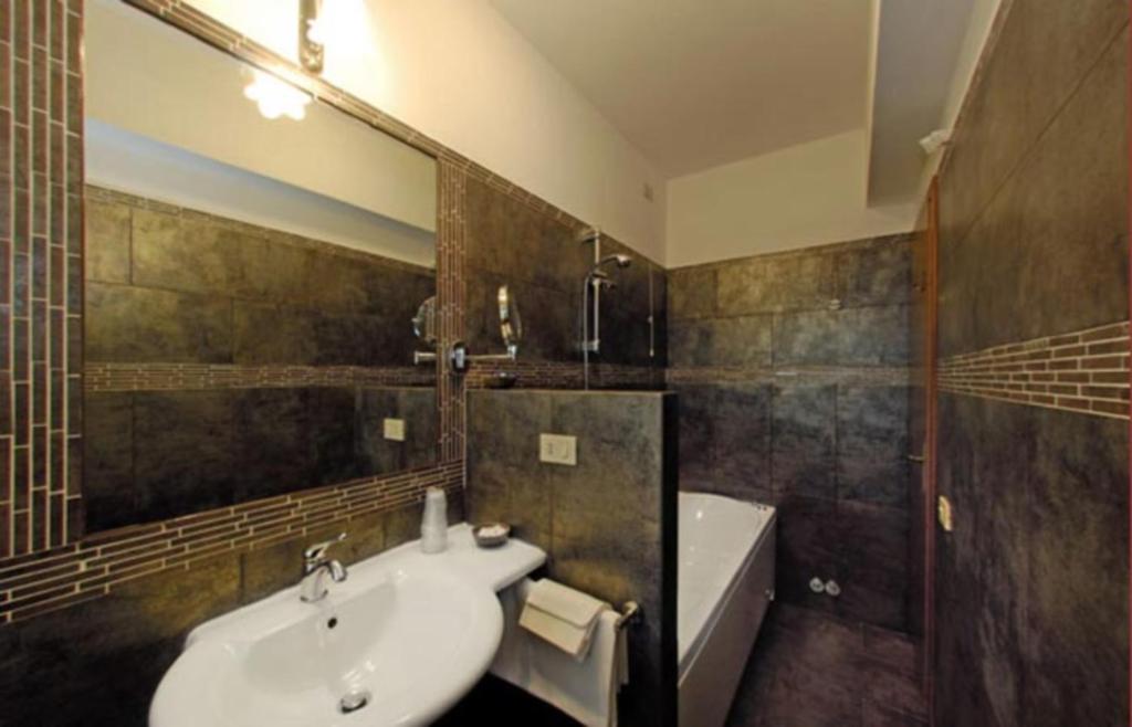 Koupelna v ubytování Hotel Il Cavaliere Nero