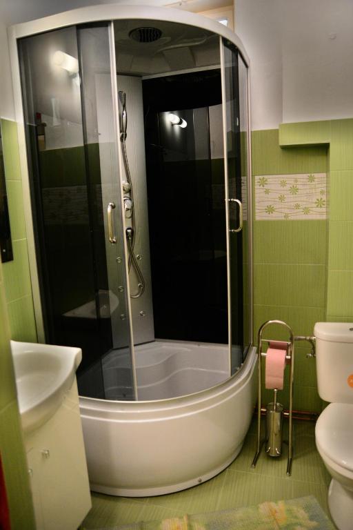 Koupelna v ubytování Hostel PanGeea