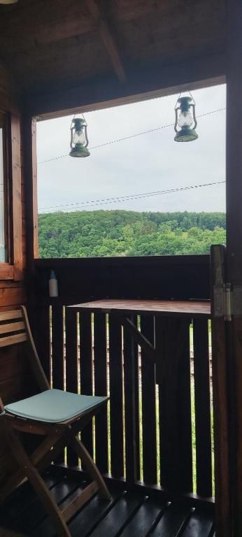 Balkón nebo terasa v ubytování Autarkes Tiny House mit Rheinblick