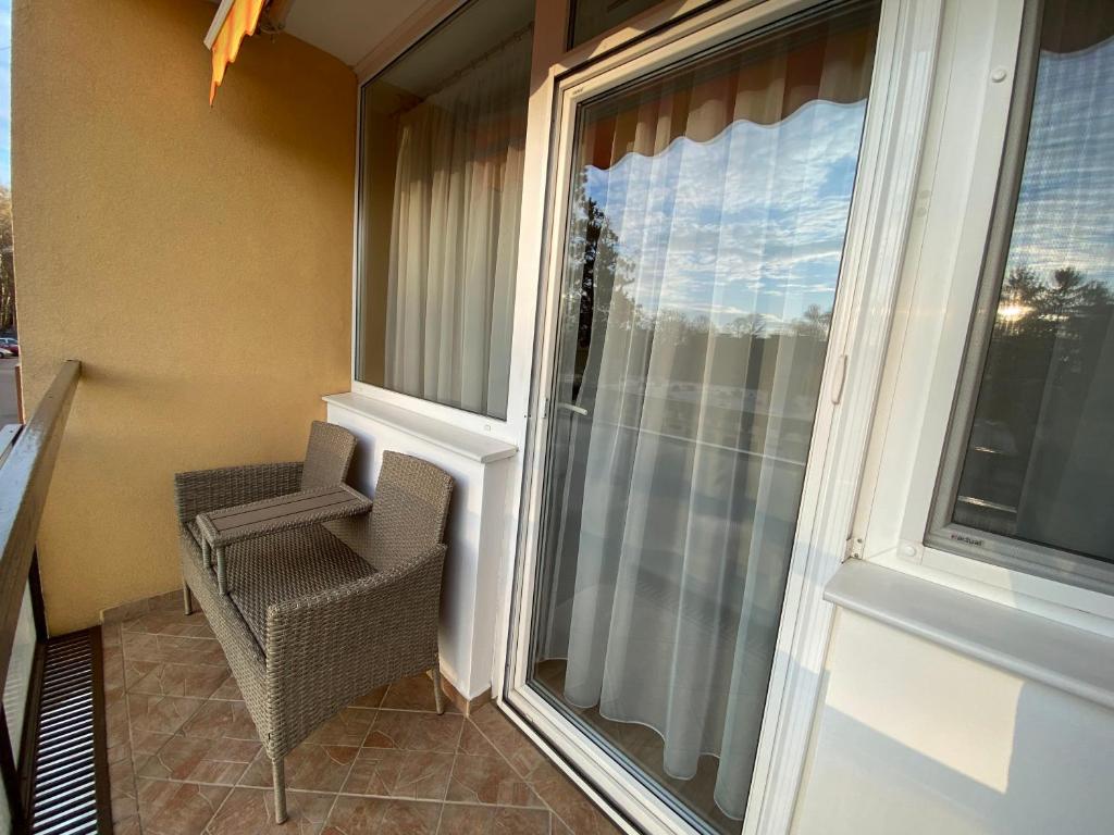 Balkón nebo terasa v ubytování Centrum Apartman