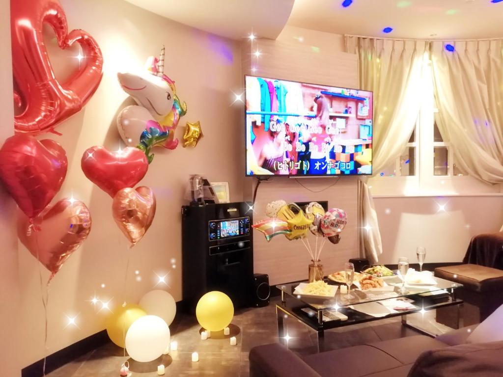 TV a/nebo společenská místnost v ubytování Hotel Riviera Sagamihara (Adult Only)