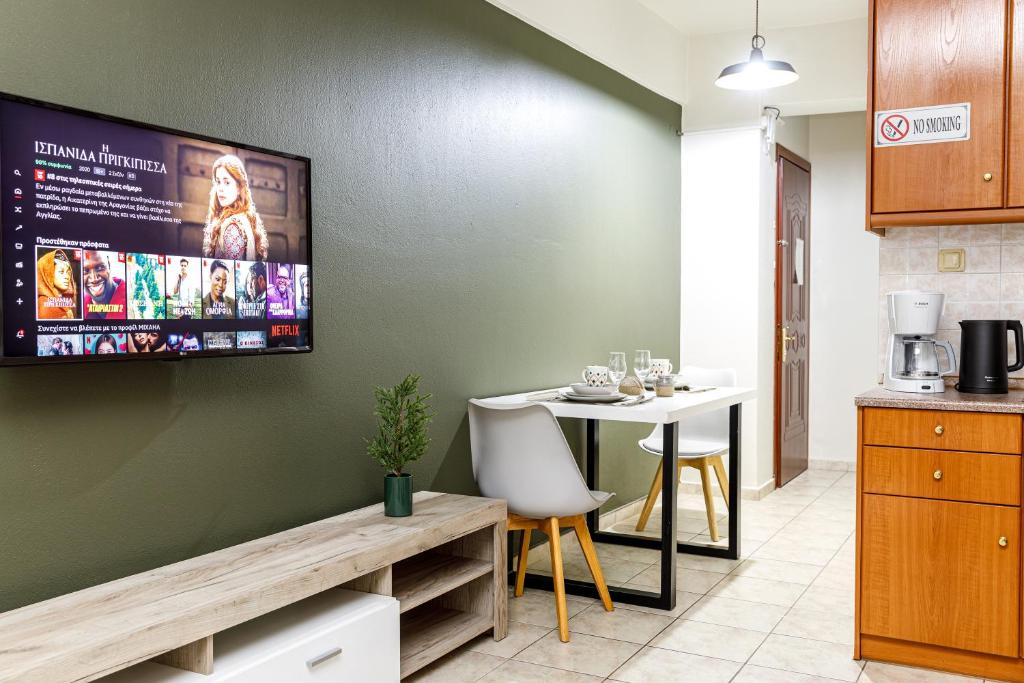 Kuchyň nebo kuchyňský kout v ubytování Blaze Studios & Apartments