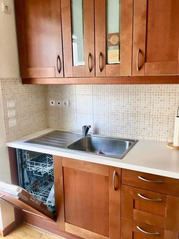 A kitchen or kitchenette at My Way Hotel