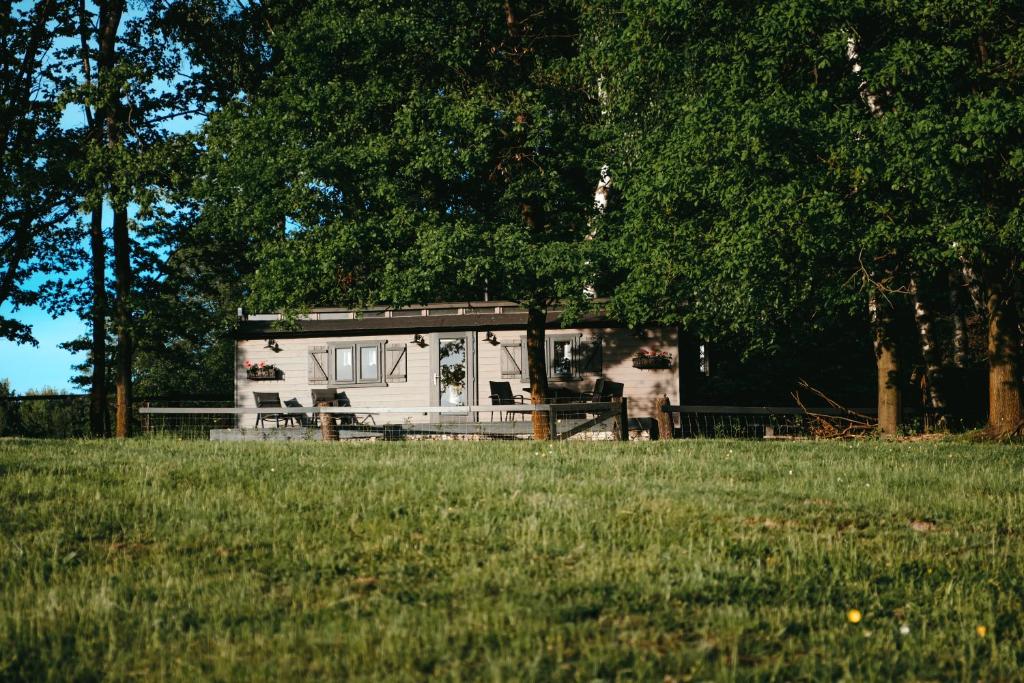 Zahrada ubytování Chata u lesa RANCH NA HRANICI