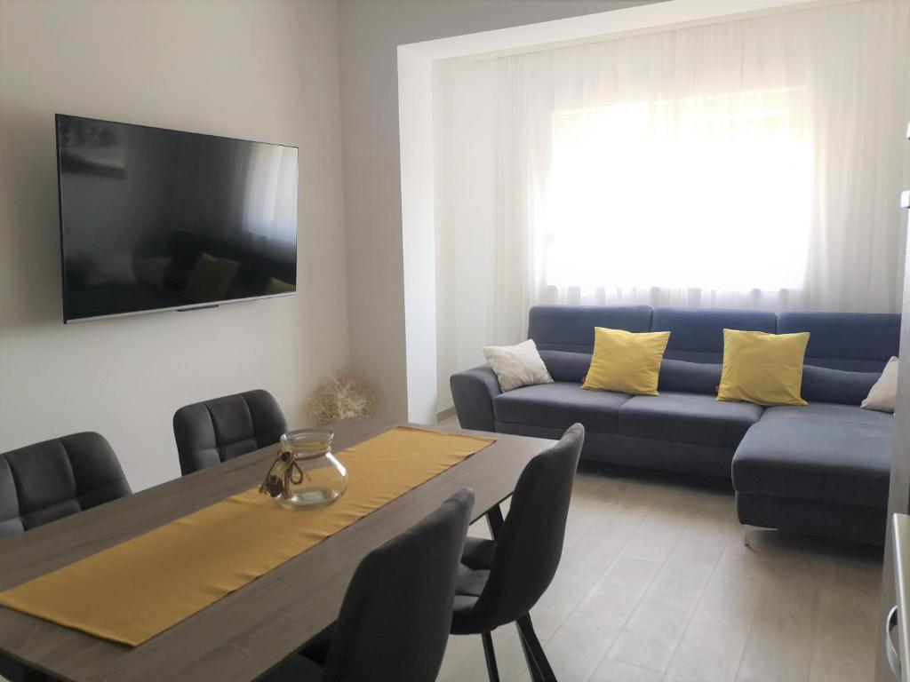 TV a/nebo společenská místnost v ubytování Apartments Tanja