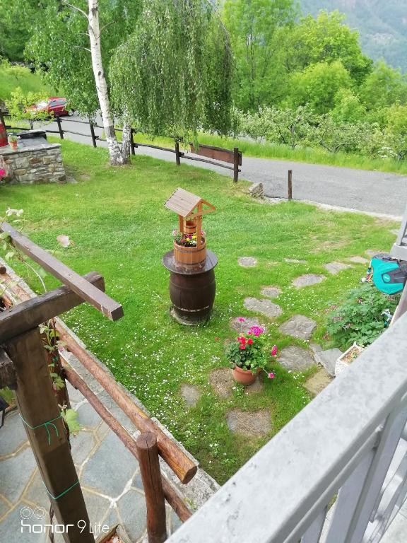 A garden outside Ranch Dei Salassi del Suc