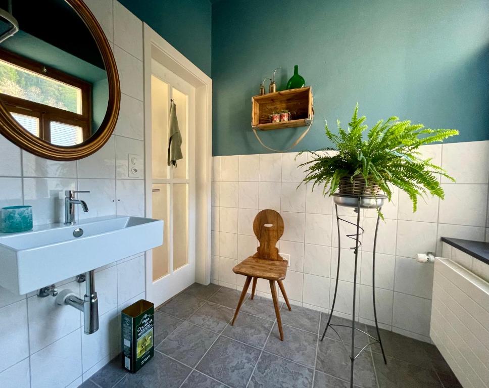 Koupelna v ubytování B&B La Scala