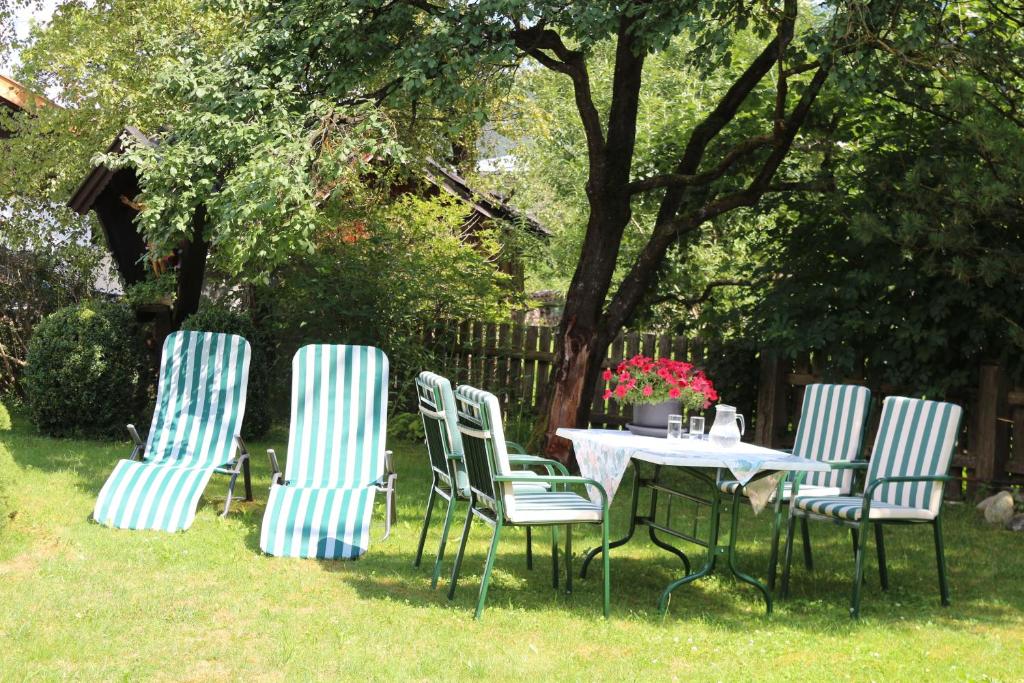 A garden outside Pension Sonnenhof