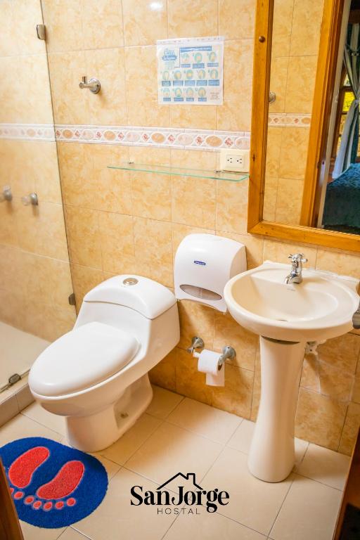 Koupelna v ubytování Hostal San Jorge