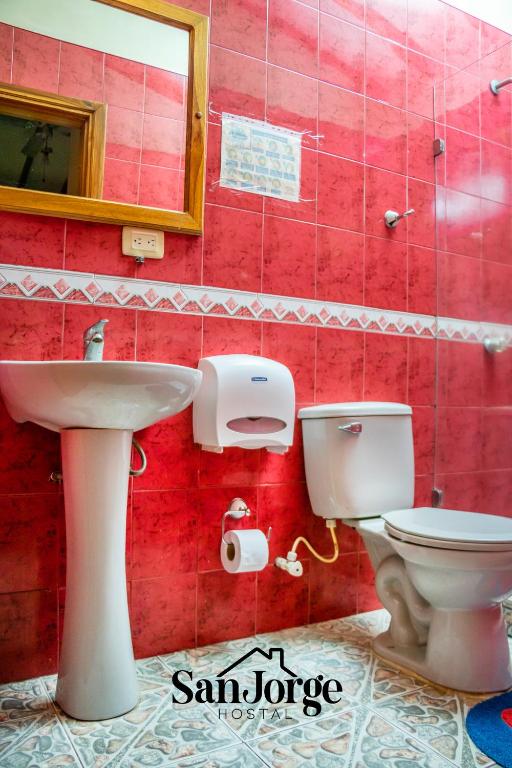 Koupelna v ubytování Hostal San Jorge