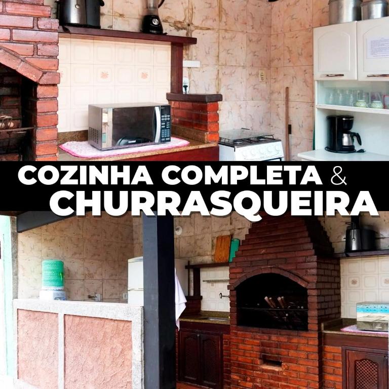 A cozinha ou cozinha compacta de Casa Lagoa Piscina