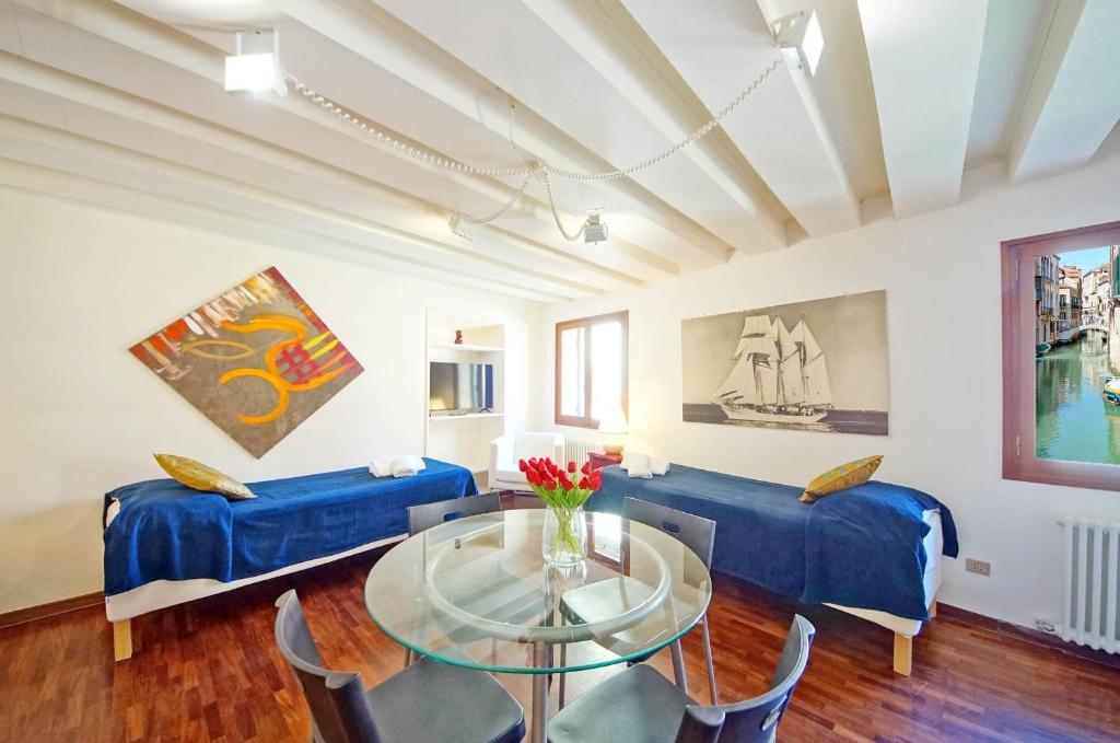 Χώρος καθιστικού στο Ca' Canal View San Marco 492 WI-FI Fibre