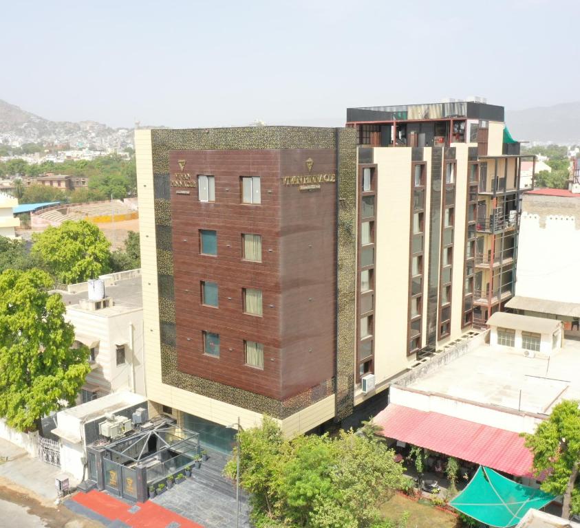 an overhead view of a building in a city at Hotel Vivan Pinnacle in Ajmer