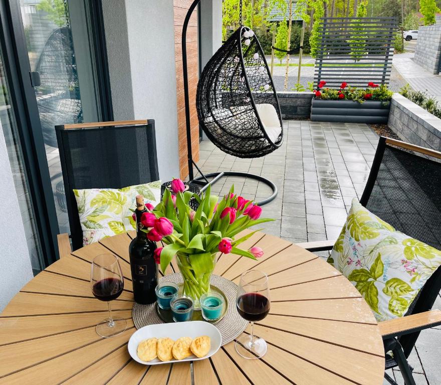 Balkon lub taras w obiekcie Apartament Baltic A8 Pobierowo