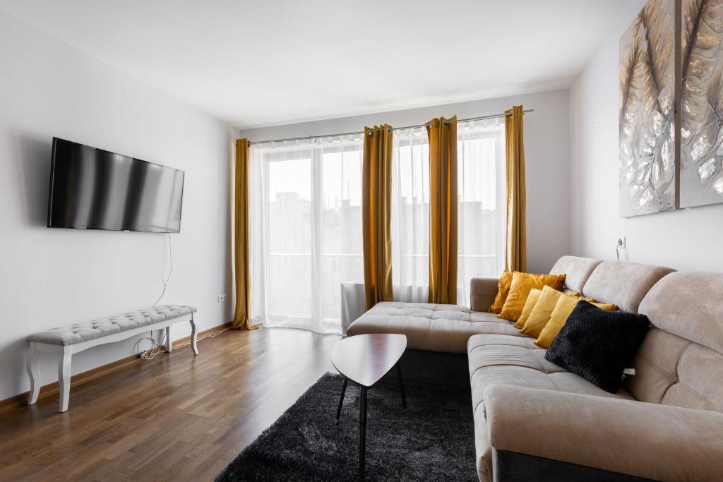 TV a/nebo společenská místnost v ubytování Budapest Holidays Apartments & Spa