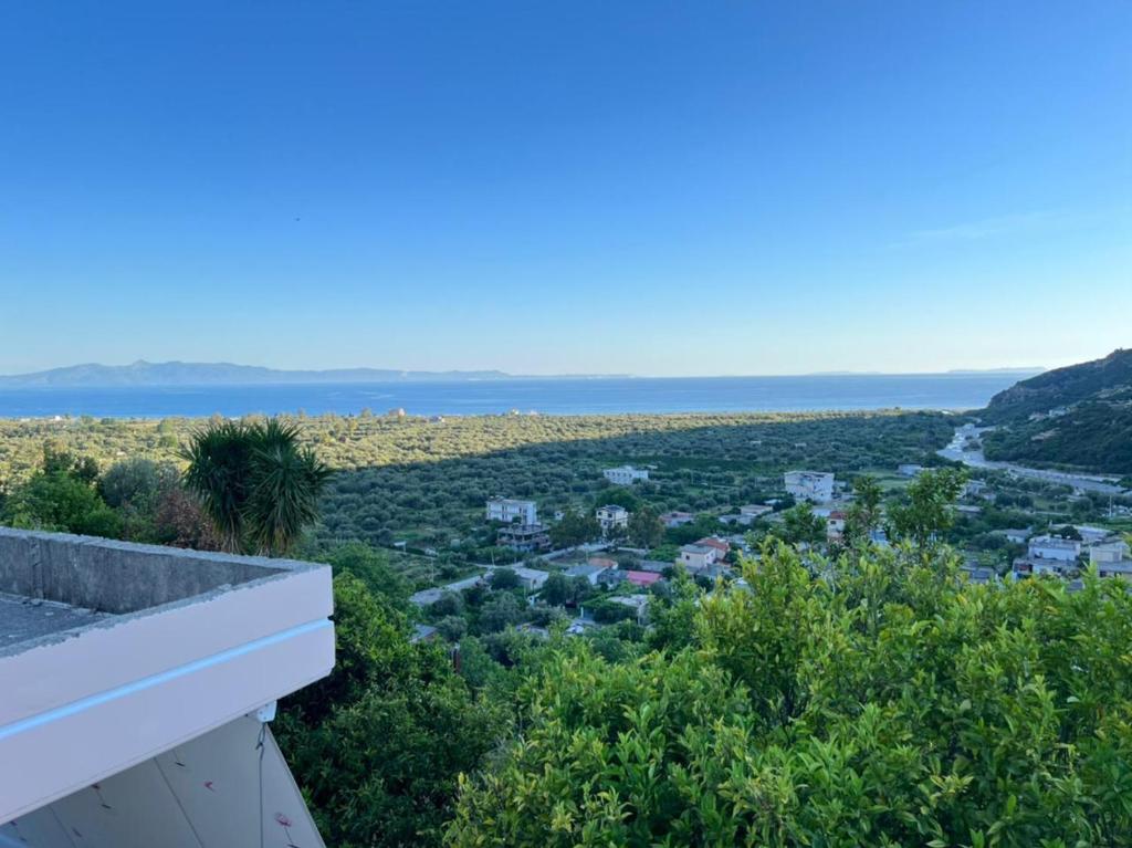 a view from the balcony of a house at Cheerful 3-Bedroom Private Villa in Borsh! in Borsh