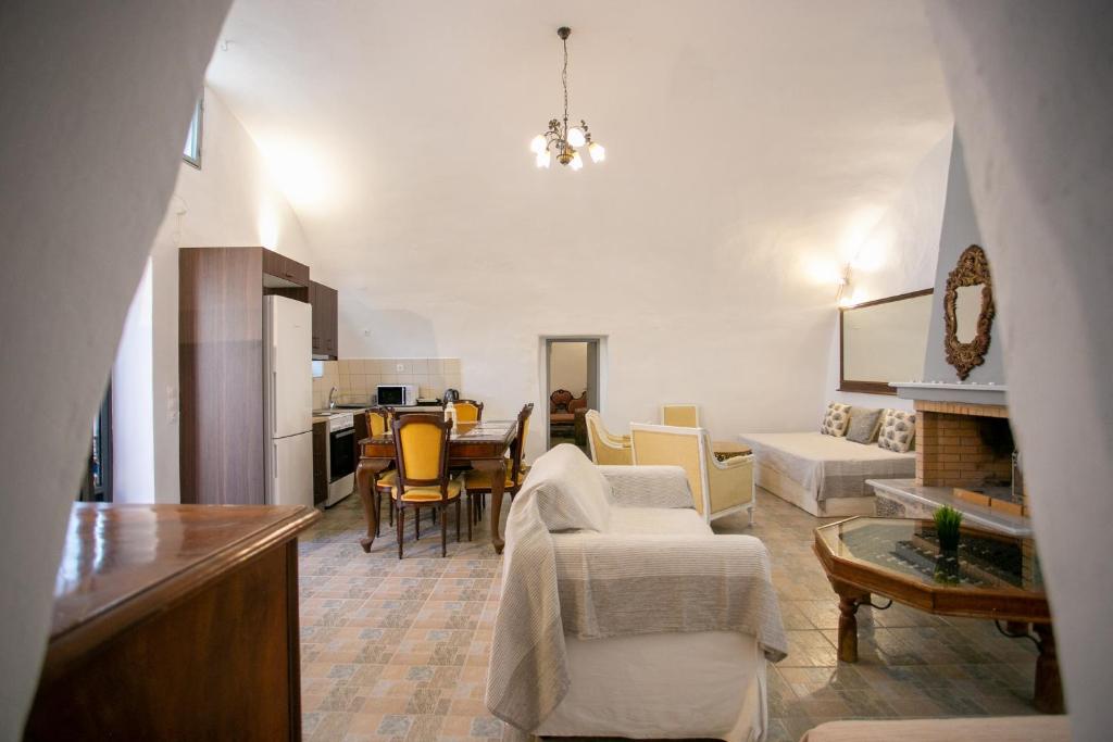 Posezení v ubytování Mylos villa Mani